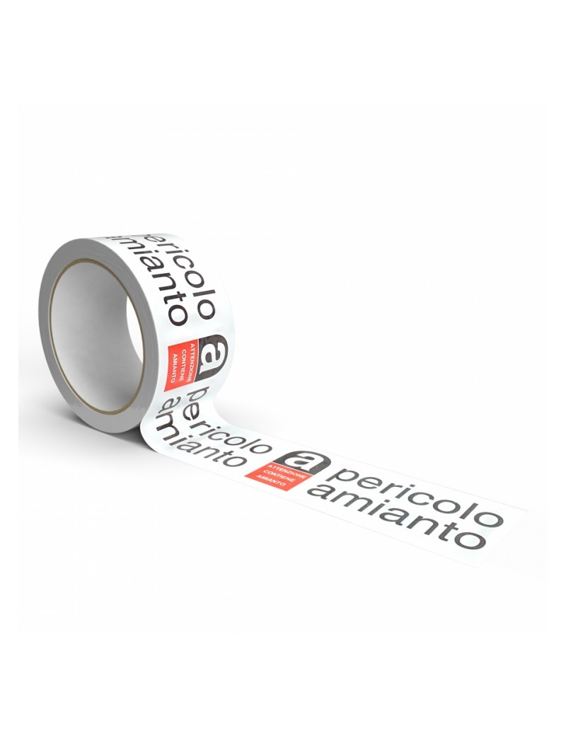 NASTRO ADESIVO STAMPATO PERICOLO AMIANTO